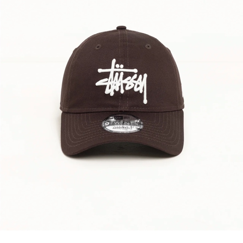 Stussy Dark Brown Hat with White Logo